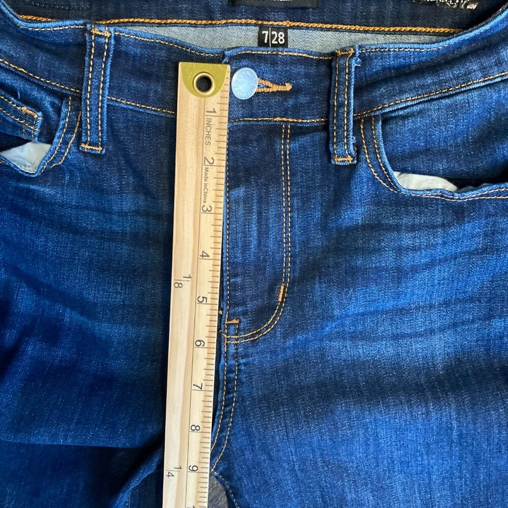 Judy Blue Mid Rise Raw Hem Skinny Jeans Women's 7/28 - Picture 4 of 6